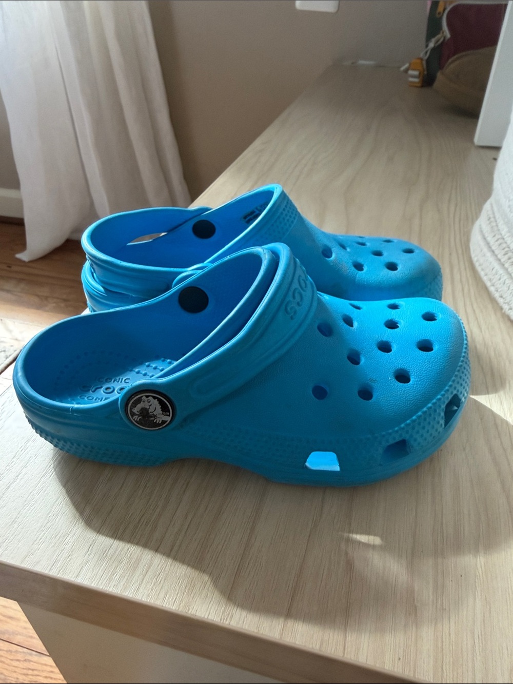 CROCS Kids Turquoise Blue Classic Clog Sandals